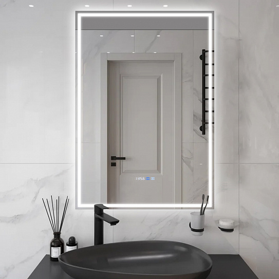 Зеркало с подсветкой и подогревом Monterey Аделия 70x100 (холодный свет, мультиблок, на касание)