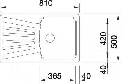 Мойка кухонная BLANCO NOVA 45 S 81 х 50 белый 510438