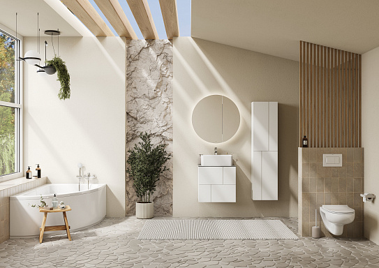 Столешница Roca Luna 60, керамогранит, серая ZRU9307770