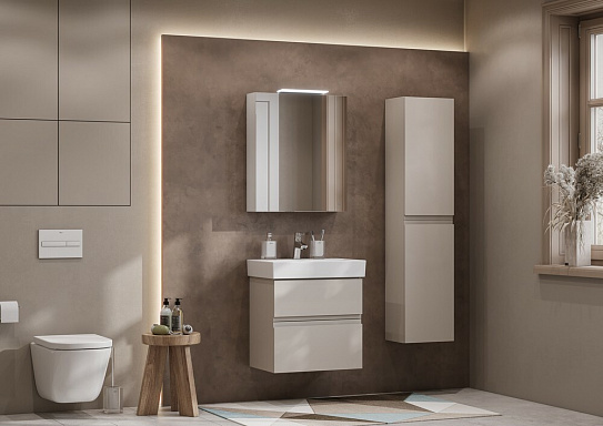 Зеркальный шкаф Roca Oleta 60 правый, капучино, A857646515