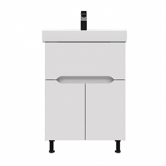Тумба напольная MIRSANT Soho Quadro Light 60 УТ000073635 (раковина Fest-60)