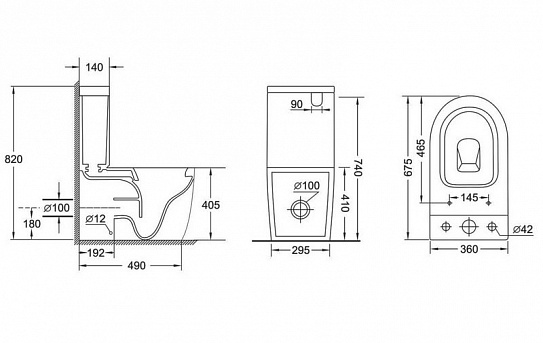 Унитаз-компакт Grossman GR-4446BMSQ