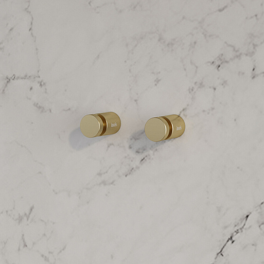 Комплект одинарных крючков Iddis Petite PET2G01i41 матовое золото