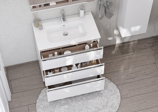 Тумба под раковину Roca The Gap 80 белый глянец 3 ящика A857406806