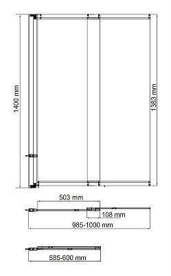 Стеклянная шторка для ванной WasserKRAFT Main 41S02-100