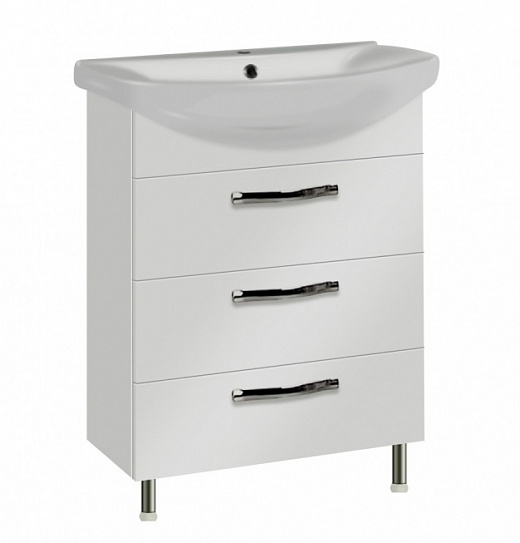 Тумба без раковины Акватон Ария 50 Н белая 1A140201AA010