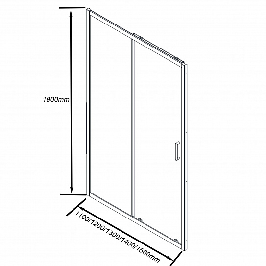 Душевое ограждение CUBE WTW-120-C-B 120х190 GoodDoor КУ00027
