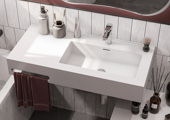 Раковина AQUATON Квадро Про 100 правая 1A733231QA01R