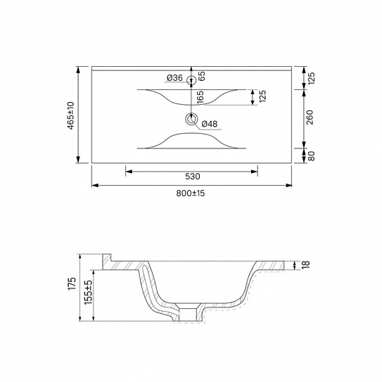 Тумба с раковиной (0138000i28) подвесная 80 см белая IDDIS Bild BIL80W0i95K