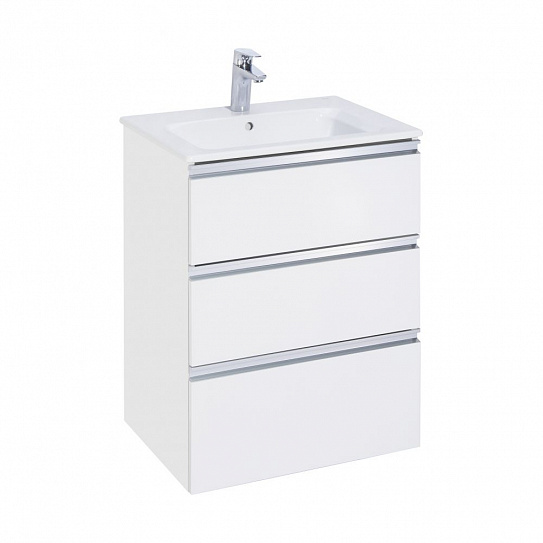 Тумба с раковиной Roca The Gap 60 белый глянец 3 ящика A857404806
