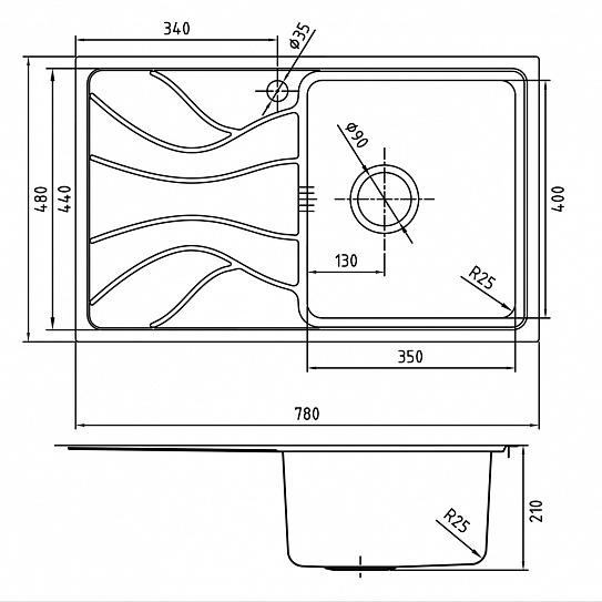 Мойка из нержавеющей стали Iddis Reeva S REE78SRi77
