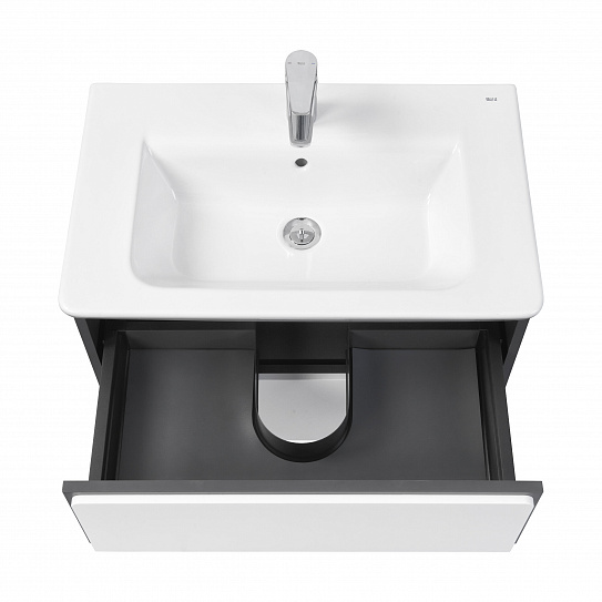 Тумба под раковину Roca Ronda 70 белый глянец/антрацит ZRU9302964