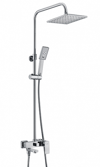 Душевой комплект со смесителем для ванны, 80/115 x 55,1 см WasserKRAFT A17701 (Ливневый дождь)