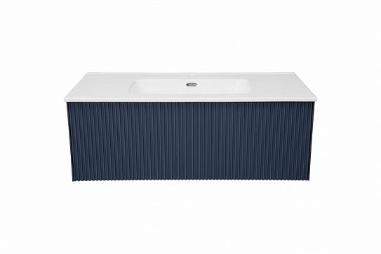 Тумба под раковину Terra Blu grigio 100 см синяя матовая La Fenice FNC-01-TER-BG-100