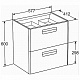 Тумба под раковину Roca The Gap Original 60, 2 ящика, терракота, ZRU9307837