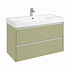 Тумба с раковиной Roca Ona Olive 1000 2 ящика ZRU9308355, оливковый матовый