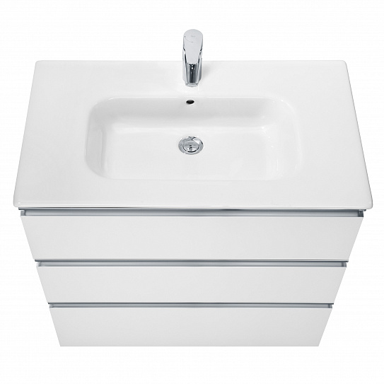 Тумба под раковину Roca The Gap 80 белый глянец 3 ящика A857406806