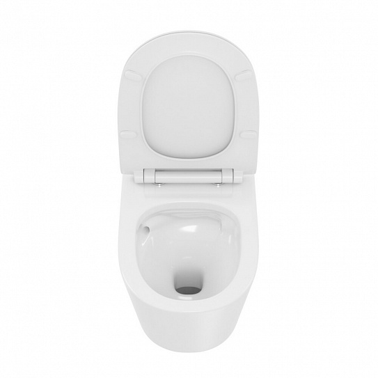 Подвесной безободковый унитаз Vitra Vortex M50  тонкая крышка-сиденье с микролифтом 8302B003-6404