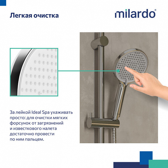Лейка для душа Milardo Ideal Spa ILS3FCRM18