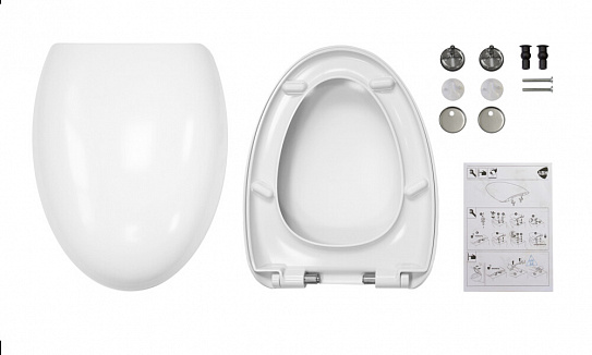 Сиденье для подвесного унитаза Sanita Luxe Ringo с микролифтом SD17m080 дюропласт