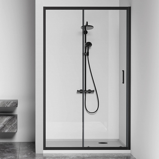 Душевое ограждение CUBE WTW-120-C-B 120х190 GoodDoor КУ00027