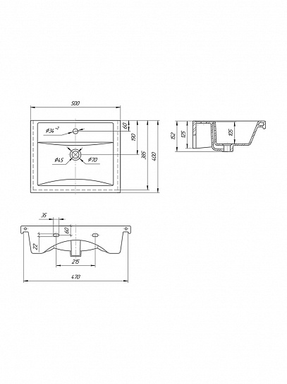 Раковина мебельная Vigo Фостер 50