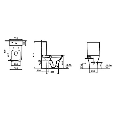 Унитаз компакт Vitra Polar Open-Back 9843B003-7201