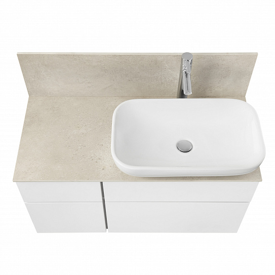 Тумба под раковину Aquaton Мишель 100 дуб эндгрейн, белый 1A244101MIX40