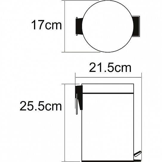Ведро для мусора WasserKRAFT 3л K-633LB