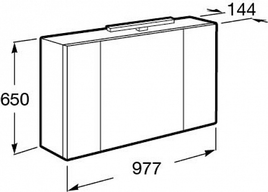 Зеркальный шкаф Roca Etna 100 дуб верона 857305445