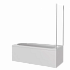 Шторка на ванну 70см Good Door Screen  SP-70-C-CH ПД00096