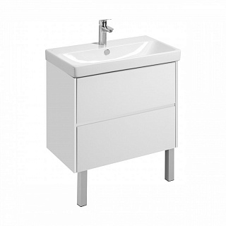 Тумба под раковину AQUATON Сканди 80 белый матовый, белый глянец 1A283001SD010