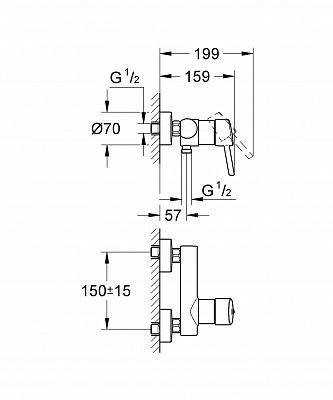 Смеситель для душа GROHE CONCETTO NEW 32210001