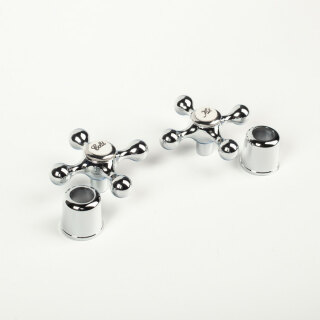 Маховик для смесителя, 8x20, крест, хром, комплект, 2 шт, IDDIS, 991KR201SM