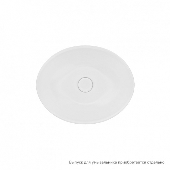 Раковина накладная 41 см овальная Iddis Cloud CLOWS06i27 глянцевый белый