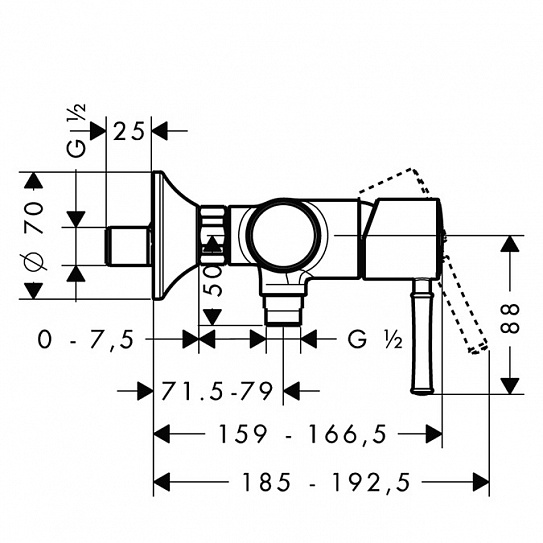 Смеситель для душа Hansgrohe Talis Classic 14161000