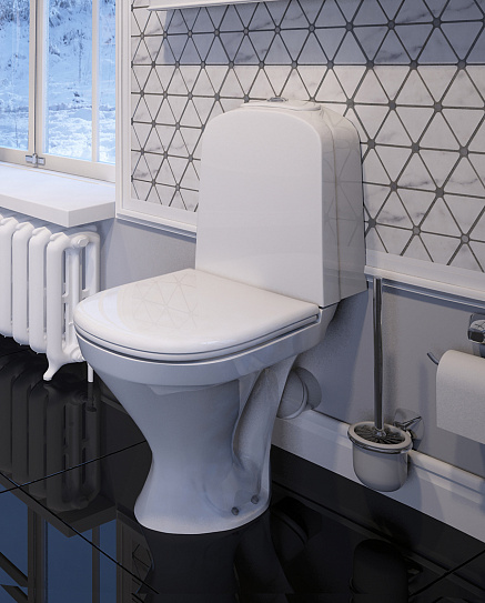 Унитаз-компакт Sanita Luxe Classic сиденье микролифт WC.CC/Classic/2-TM/WHT.G/S1