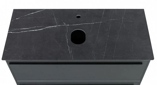Столешница 100см La Fenice Granite Black Olive Light Lappato FNC-03-VS03-100 черная