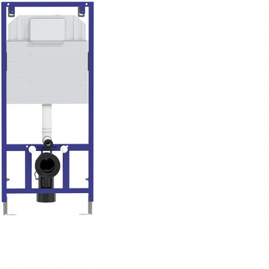 Инсталляция для скрытого монтажа унитаза Berges Novum кнопка D7 белая/кнопка хром 040237