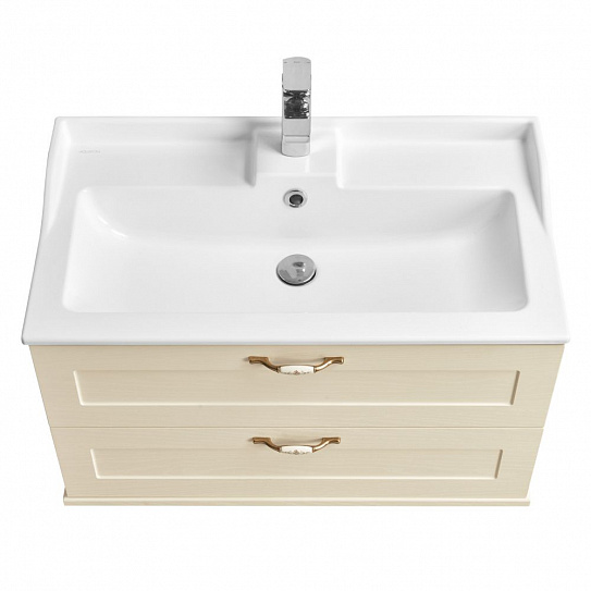 Тумба без раковины Акватон Леон 80 дуб бежевый 1A186301LBPR0