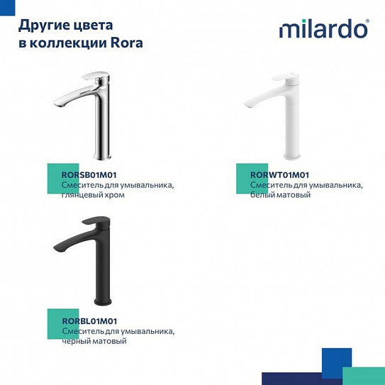 Смеситель для настольного умывальника Milardo Rora, графит, RORGM01M01