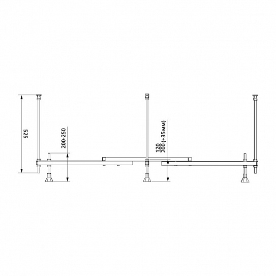 Каркас для ванны Vitra Universal 150/160/170 x 70 универсальный 59999991001