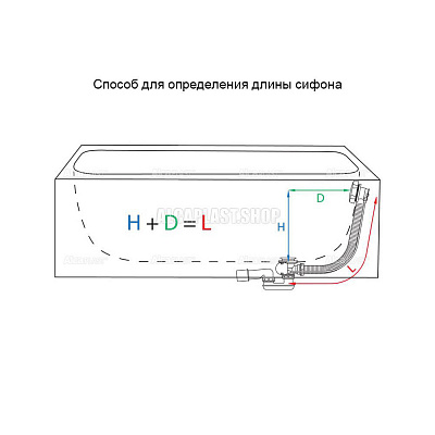 Сифон для ванны AlcaPlast A55GOLD-RU-01 автомат, золото