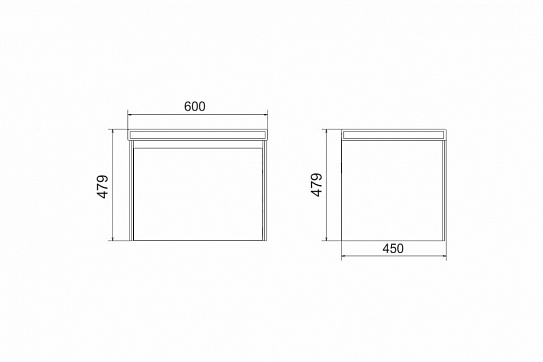 Тумба подвесная Velvex Klaufs 60 tpKLA 60 1Y-616 216
