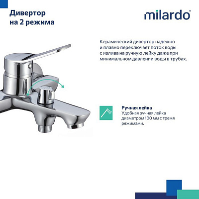 Смеситель для ванны Milardo Enjoy ENJSB00M02