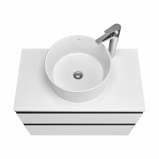 Тумба под раковину Roca Domi 80 белый глянец 2 ящика A857459806