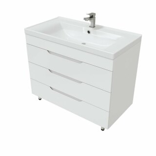 Тумба напольная для раковины MIRSANT Soho Quadro 100/2 тумба напольная с доводчиком (раковина Deep-100) (под рак. 262517) УТ000080650