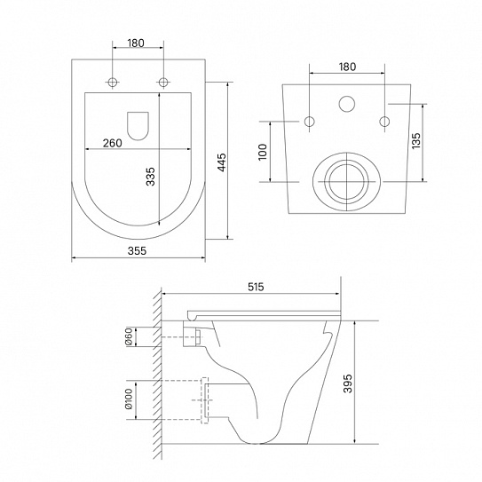Унитаз подвесной безободковый Iddis Ray RAYRDSEi25