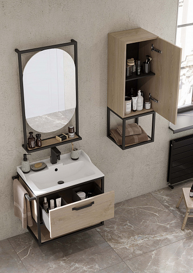 Тумба под накладную раковину Aquaton Лофт Фабрик 65 дуб эндгрейн 1A242301LTDU0