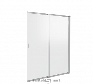 Шторка на борт ванны BAS SCREEN SL-100-C-CH (2 ств.сдвижная со скрытым доводчиком,стекло 4 мм)